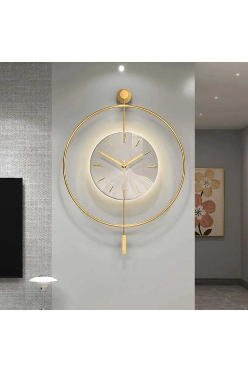 ساعت دیواری شیشه ای تزئینی مدرن فلزی کریستال قد کوچک