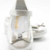 کفش عروسکی کودک اکریلیکی پاپیونی سفید نقره برند Moda Anna کد 1696159871