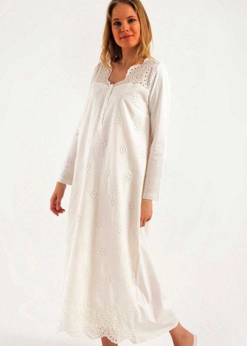 لباس شب پنبه ای پوشیده شیری زنانه برند Magic Form کد 1701222868