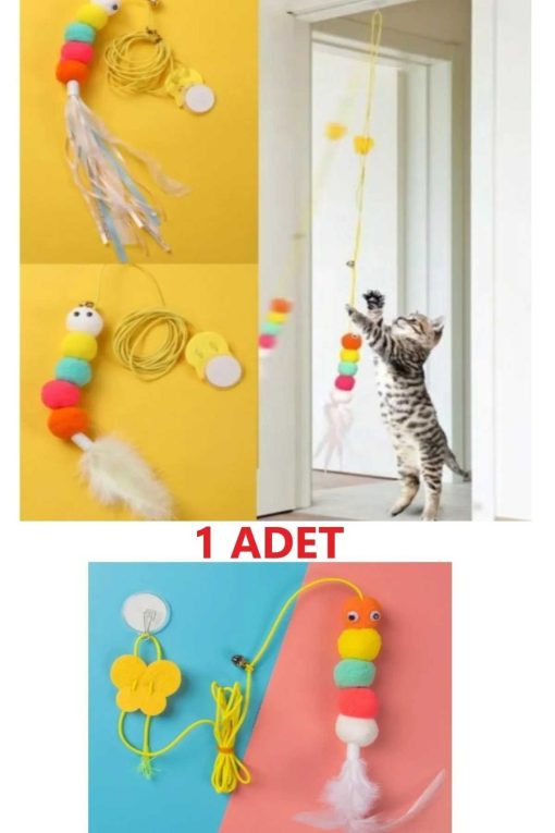 چسبناک گربه رنگی اسباب بازی قلاب ماهی گیری پلاستیکی برند TİNEKE PETSHOP کد 1700765189