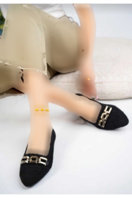 کفش عروسکی بافتنی طرح زنجیر‎دار زنانه برند Bera کد 1701298567