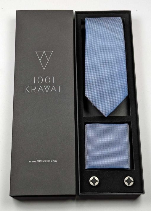 کراوات ست دکمه‎دار کادو آستین با دستمال مردانه برند 1001 Kravat کد 1700598206