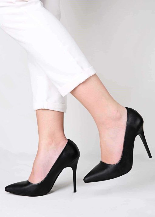 کفش استیلتو پاشنه بلند راحت زنانه مشکی 10cm برند DİGGO کد 1700497341