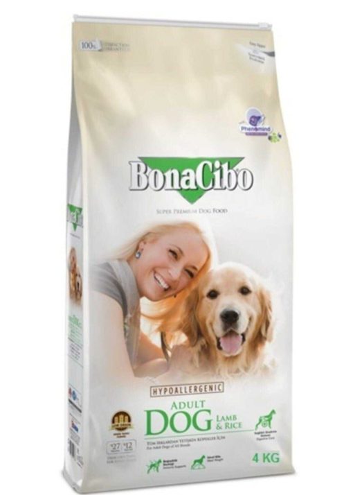 برنج 4کیلو سگ بره به همراه & بالغ برند BonaCibo کد 1700490318