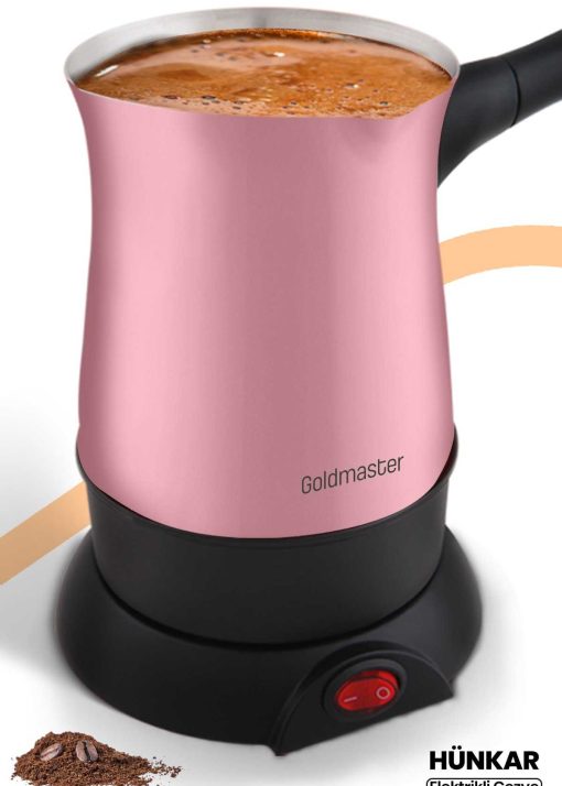 قهوه‎جوش دستگاه برقی قهوه ترک صورتی برند GoldMaster کد 1699880475