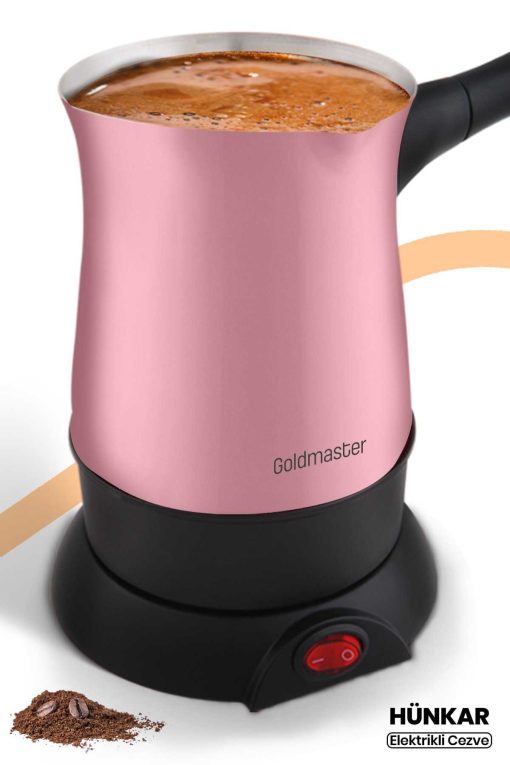 قهوه‎جوش دستگاه برقی قهوه ترک صورتی برند GoldMaster کد 1699880475