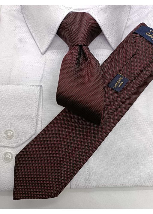 کراوات طرح‎دار مشکی زرشکی برند Gutiero کد 1700898067