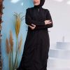 مایو اسلامی پوشیده کامل قد بلند طراحی مشکی فاطما برند Remsa Mayo کد 1700509817