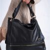 کیف دوشی نرم چرم مشکی زنانه برند Solo Bag کد 1701250274