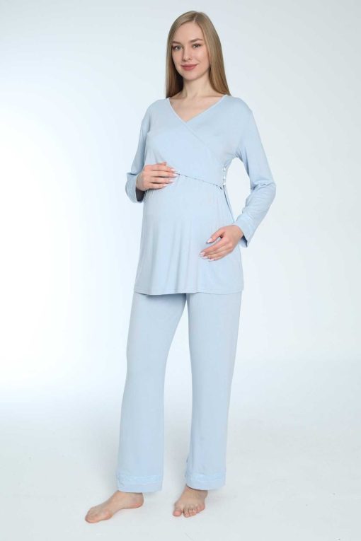 ست لباس راحتی بارداری آستین بلند برند Miss Dünya Lissa کد 1700209153