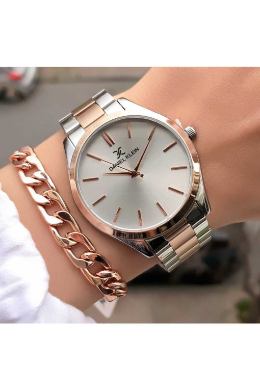 دستبند ساعت مچی فولادی + زنانه برند Daniel Klein کد 1700723296