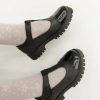 کفش مدرسه ارتوپدیک روزانه بدون بند روزمره مشکی دخترانه چرم اصل برند Fast Step کد 1700245883