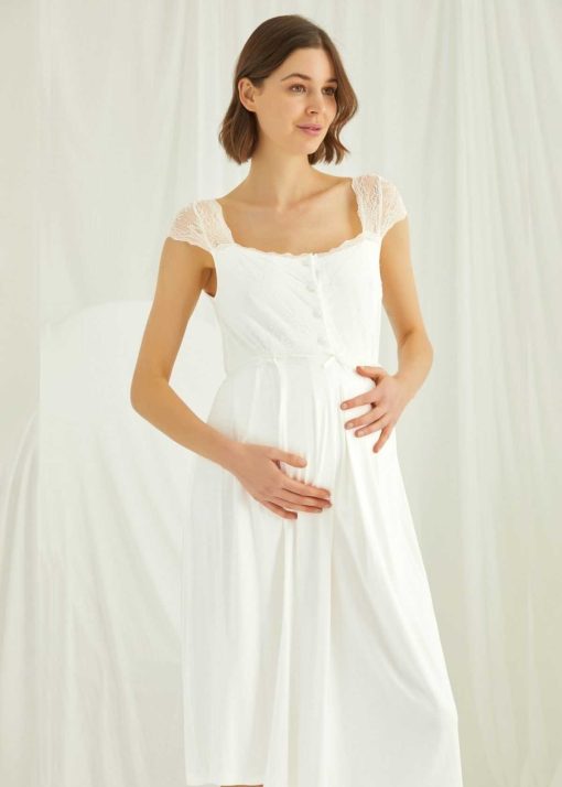 لباس شب شیری بارداری زنانه برند MONAMİSE کد 1700536276