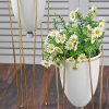 گلدان جدید تزئینی فلزی مدل سفید پایه‎دار برند MHK Collection کد 1701307149