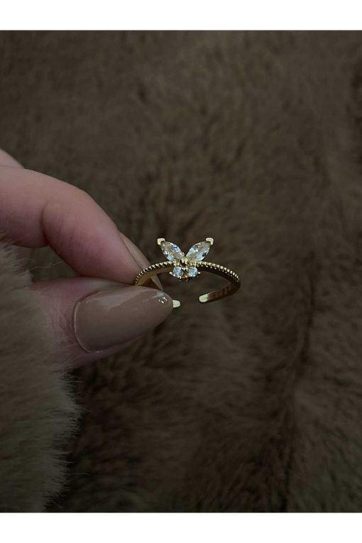 انگشتر پروانه نگین دار برند The Y Jewelry کد 1700455757