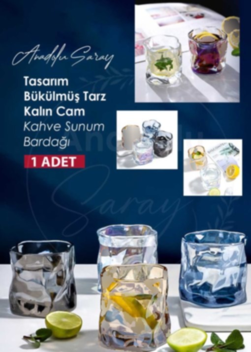 لیوان سرویس حرارت شیشه ای 1عدد کلفت طراحی مقاوم قهوه برند Anadolu Saray Çarşısı کد 1702879153