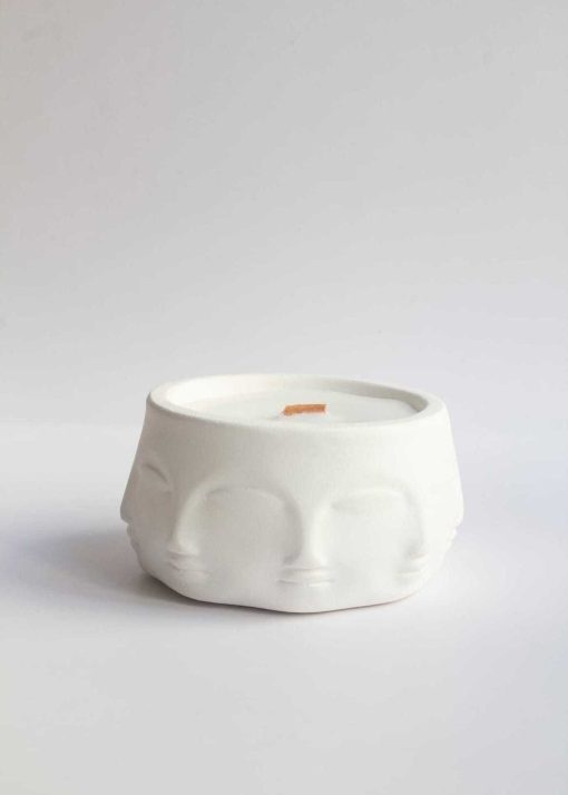 شمع صورت معطر چوب مدل رنگ سفید مانگو برند homeartplus کد 1705581868