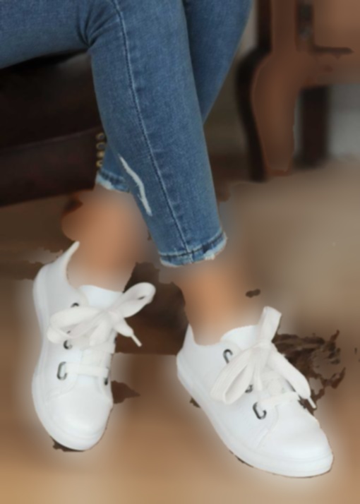 کفش راحتی اسپرت اسنیکر سفید زنانه برند Pembe Potin کد 1705498088