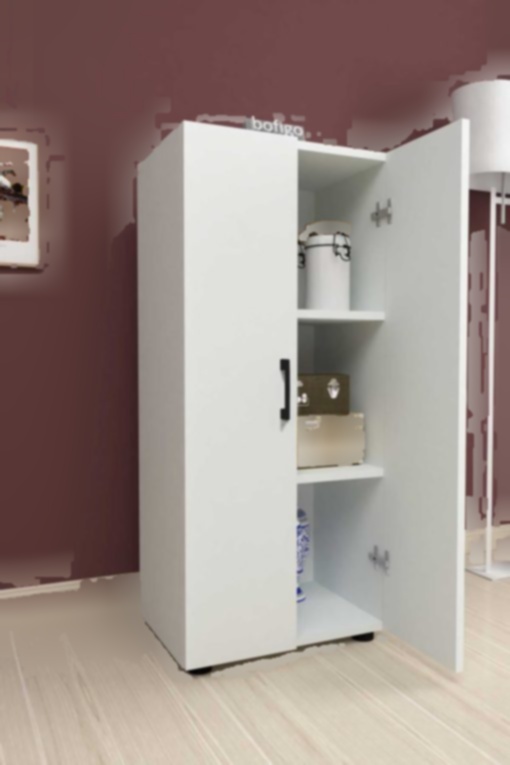 کمد کابینت حمام آشپزخانه 2درب‎دار 3طبقه دار سفید چند کاربردی برند Bofigo کد 1706947753