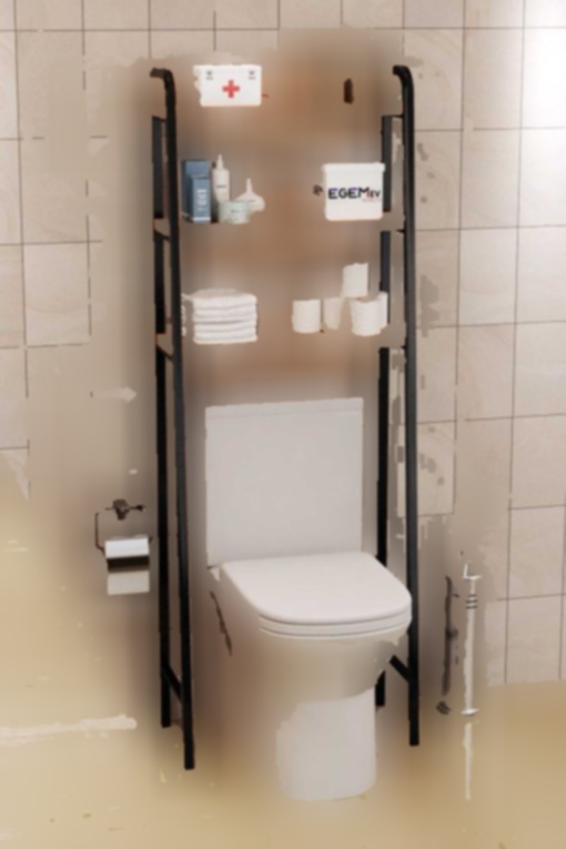 جا حوله ای قفسه سرویس بهداشتی حمام توالت پشت تنظیم کننده رو برند EGEMEV کد 1708847558