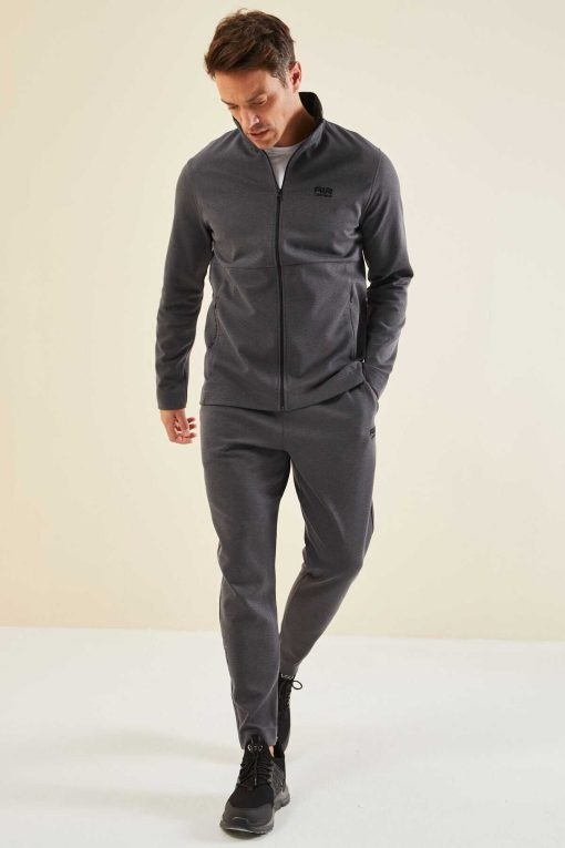 ست لباس راحتی قالب کارلوس طوسی تیره مردانه استاندارد برند Air Jones کد 1706973372
