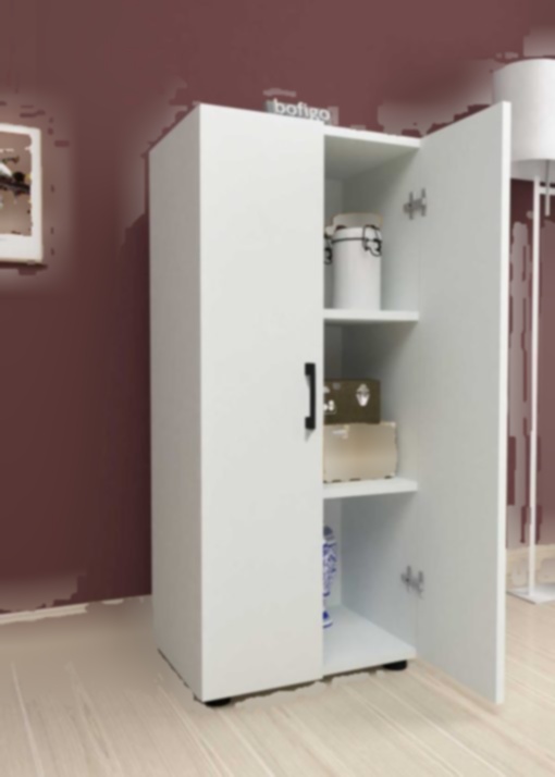 کمد کابینت حمام آشپزخانه 2درب‎دار 3طبقه دار سفید چند کاربردی برند Bofigo کد 1706901676