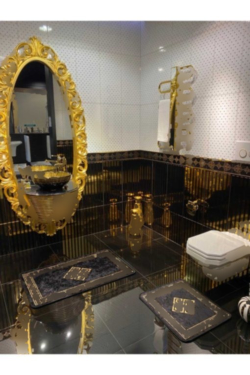 ست زیرپایی حمام کف لیز نمیخورد طلای سیاه ضد آب برند Brillant کد 1708357488