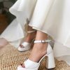 کفش پاشنه بلند مات عروس تک بند چرم زنانه برند POLKA STORE کد 1711011711