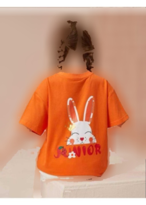 تیشرت گشاد بچه گانه چاپی خرگوش دخترانه برند AFROKİDS کد 1709683396