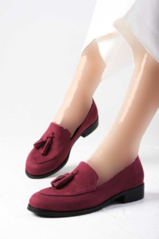 کفش ساده جیر روزانه رنگ زنانه زرشکی برند Mio Gusto کد 1709561734