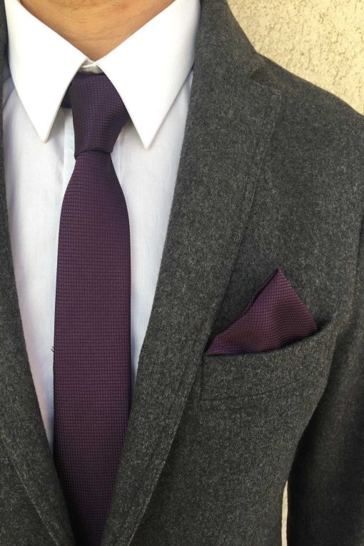 کراوات ست دستمال بنفش 5.5cm برند Kravatistan کد 1711551019
