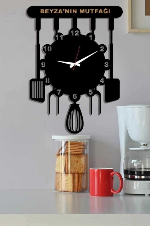 ساعت آشپزخانه تزئینی چوب ویژه برند Ensa Design کد 1711101138