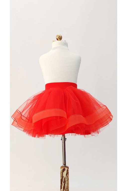 لباس فرم دامن توری 290 قرمز دخترانه برند LULLY KİDS کد 1711670829