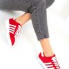 کفش اسپرت اسنیکر قرمز زنانه جیر سفید برند SOHO کد 1712058115