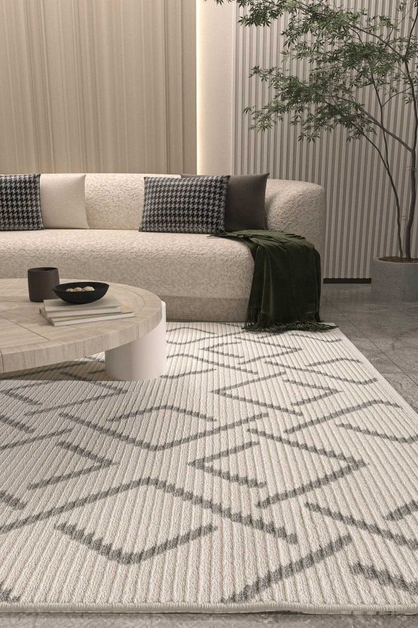 فرش قالیچه برای راه رو برش آشپزخانه سالن بافته شده نرم بافتنی 3609کرم وترینا برند Cool Halı کد 1712240928