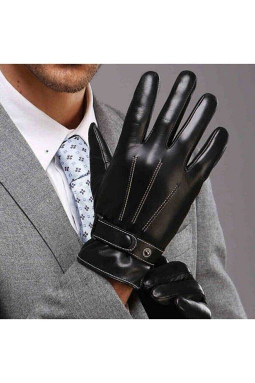 دستکش لمسی ضد آب چرم مردانه برند İşnar کد 1712121494