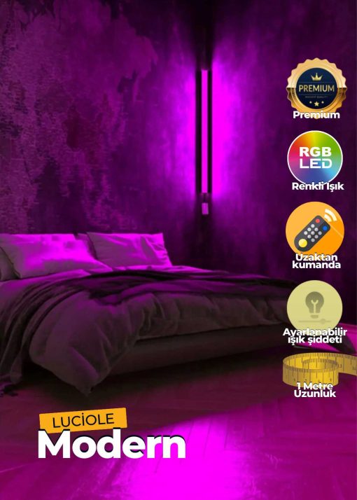 تخت خواب کنترل دار چند رنگ rgb بالا، دور برند luciole کد 1714633555