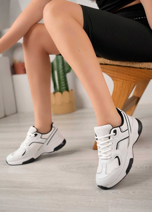 کفش اسپرت اسنیکر روزانه سفید زنانه برند pasyone کد 1715500456