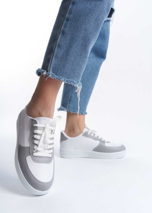 کفش اسپرت اسنیکر سفید-خاکستری زنانه برند BAKGİY کد 1715863852